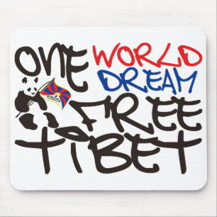 MOUSEPAD UM MUNDO UM TIBET LIVRE IDEAL