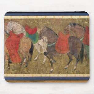 Mousepad Um noivo com cavalos