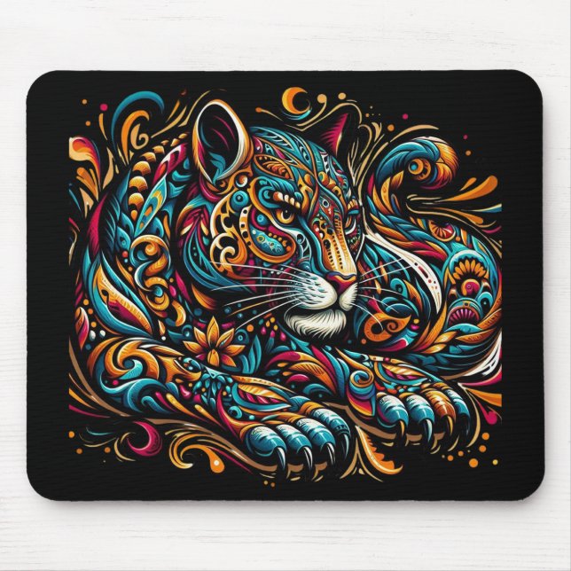 Mousepad Um Pantera Majestoso - Um Pão De Mouse (Frente)