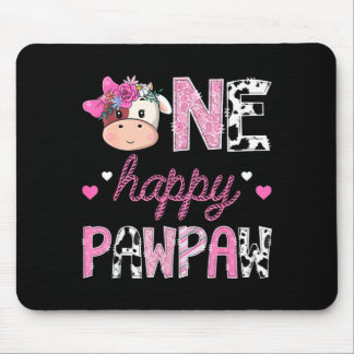 Mousepad Um papaia feliz de 1º aniversário menina fazenda r