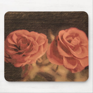 Mousepad Um par de rosas no esboço3