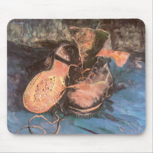 Mousepad Um Par de Sapatos por Vincent van Gogh, Arte Antig