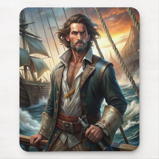 Mousepad Um pirata de um navio (Frente)