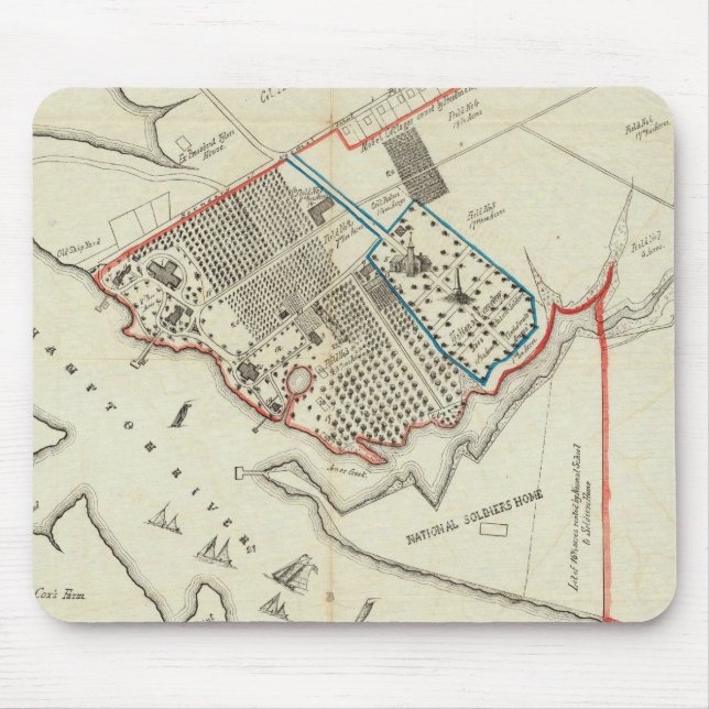 Mousepad Um Plano Da Propriedade De Hampton Normal (Frente)