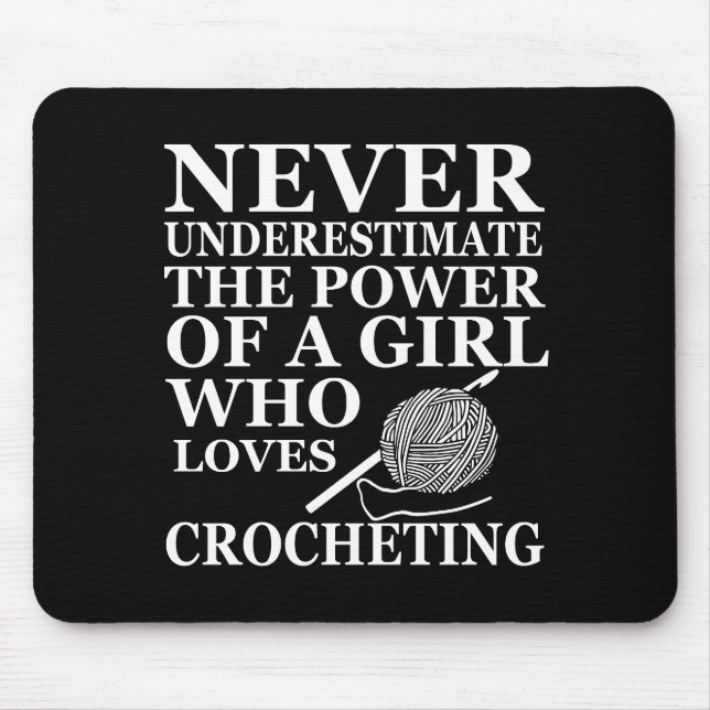 Mousepad Um presente engraçado de crochê (Frente)