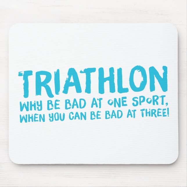 Mousepad Um presente Triathlon excelente para seu amigo ou  (Frente)