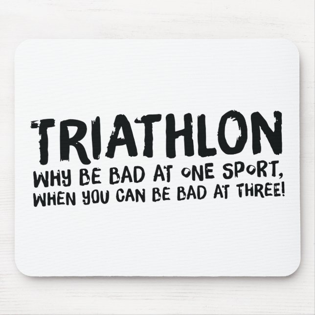 Mousepad Um presente Triathlon excelente para seu amigo ou  (Frente)