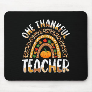 Mousepad Um Professor Agradável Bonito Ação de Graças Rainb
