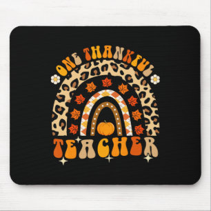 Mousepad Um professor agradecido Ação de Graças Rainbow Leo