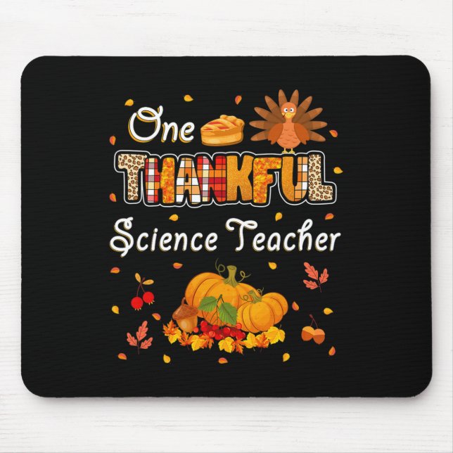 Mousepad Um Professor de Ciências Grato Folhas de Outono Aç (Frente)