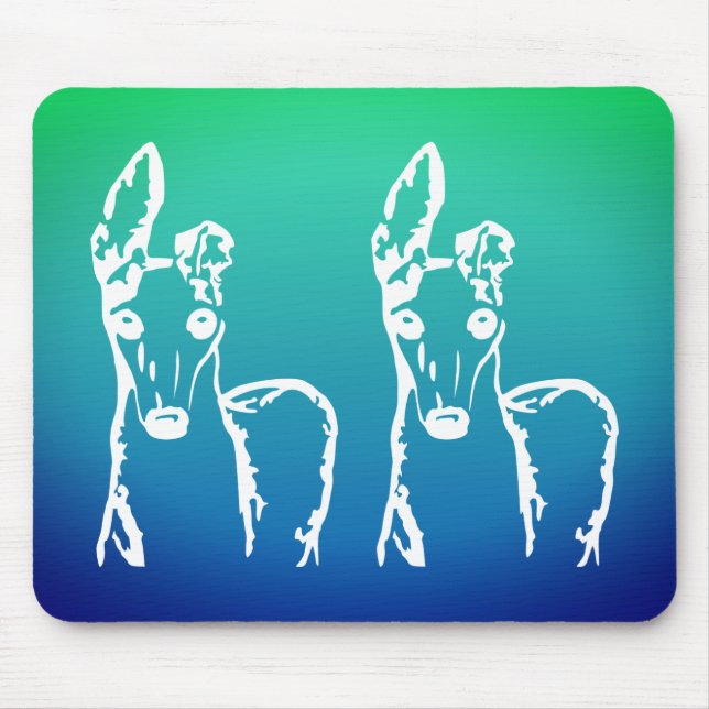 Mousepad Um Rato Branco Branco Muito Bonito, Um Mouse Itali (Frente)