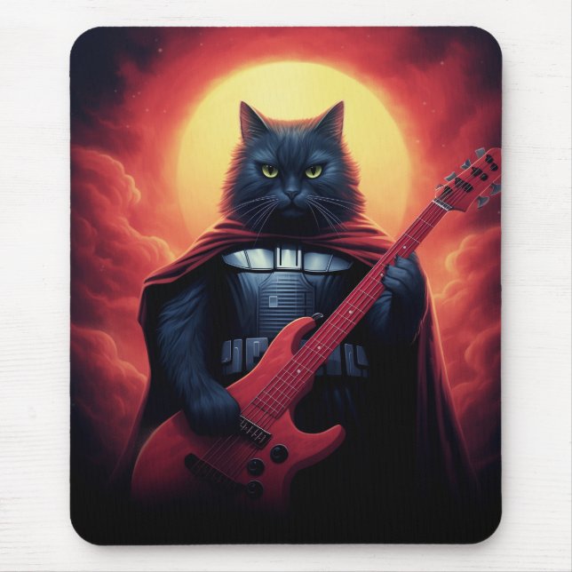 Mousepad Um riff que agita o Cosmos | Senhor Gato Galáctico (Frente)
