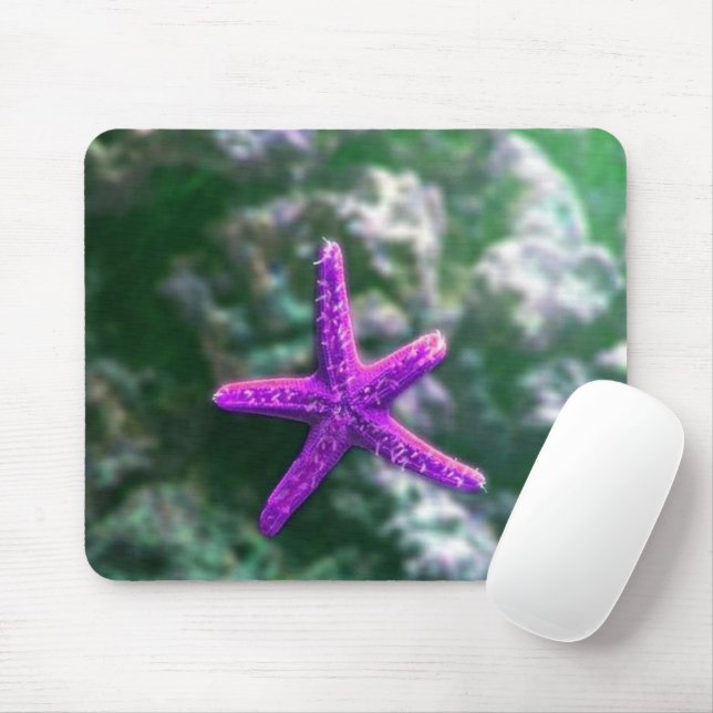 Mousepad Um Starfish Rocky Beach roxo (Com mouse)