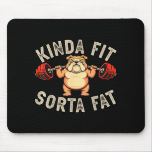 Mousepad Um Tanto em Forma Meio Gordo Humorístico Academia