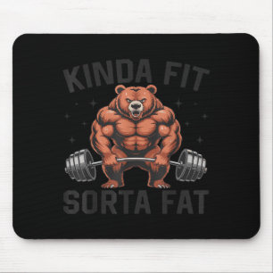 Mousepad Um Tanto em Forma Meio Gordo Urso Engraçado de Aca