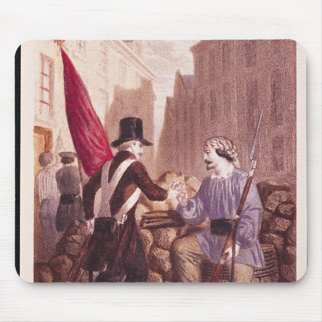 Mousepad Um trabalhador que compartilha de seu pão com um (Frente)