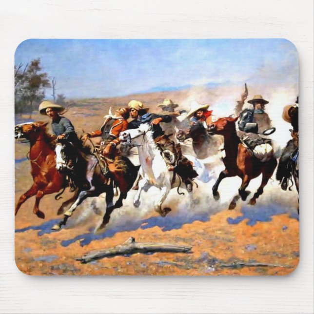 Mousepad Um traço para a madeira, pintura Remington, (Frente)