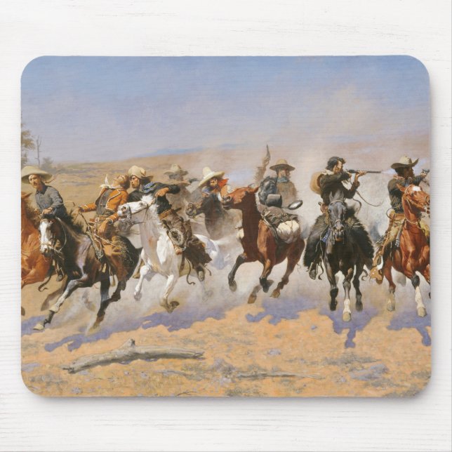 Mousepad Um Traço Para A Madeira Por Frederick Remington (Frente)
