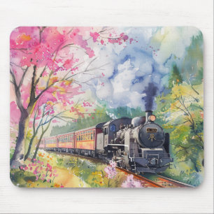 Mousepad Um Trem na Primavera