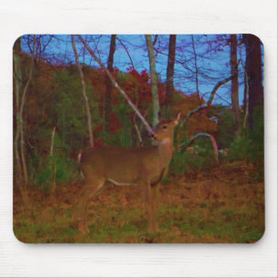 Mousepad Um Veado: Dourado Verde Vermelho e Azul