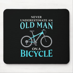 Mousepad Um Velho Numa Bicicleta