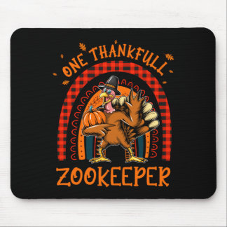 Mousepad Um zelador de zoológico grato peru arco-íris de aç
