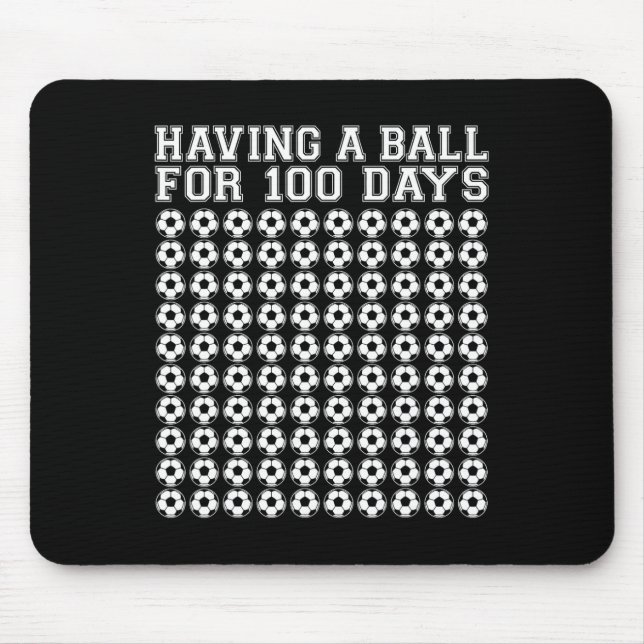 Mousepad Uma Bola Por 100 Dias De Futebol Esporte 100 Dias  (Frente)