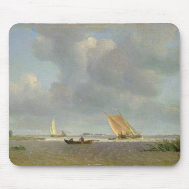 Mousepad Uma brisa fresca no Elbe, c.1830 (Frente)