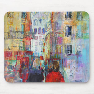 Mousepad Uma caminhada da noite a Sacre Coeur