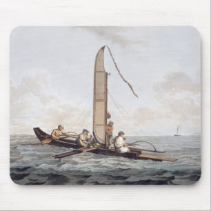 Mousepad Uma canoa da navigação de Otaheite