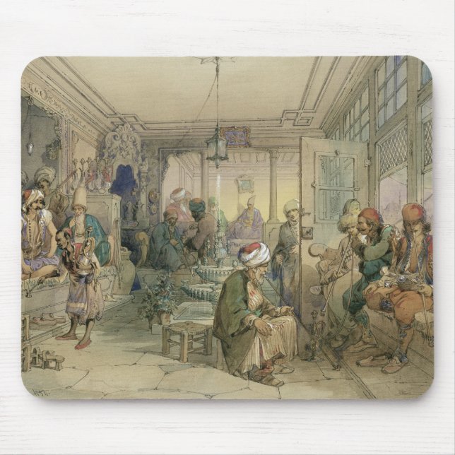 Mousepad Uma casa do café, Constantinople, 1854 (caneta & (Frente)