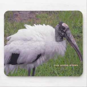 Mousepad Uma cegonha de madeira