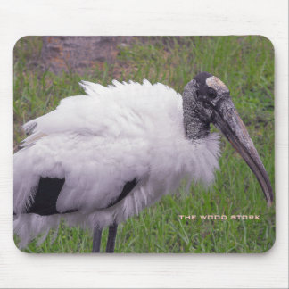 Mousepad Uma cegonha de madeira