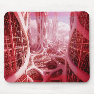 Mousepad Uma Cidade Fractal Futurista