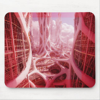 Mousepad Uma Cidade Fractal Futurista