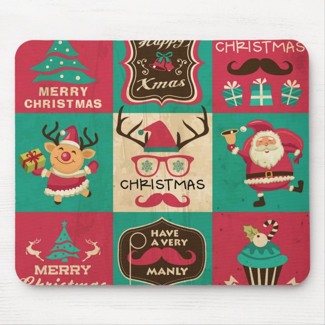 Mousepad Uma Colagem de Natal Muito Maneira (Frente)