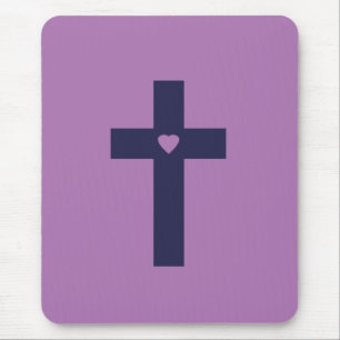 Mousepad Uma cruz com coração