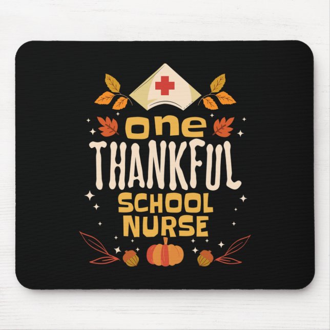 Mousepad Uma enfermeira de escola agradecida cai graças a e (Frente)