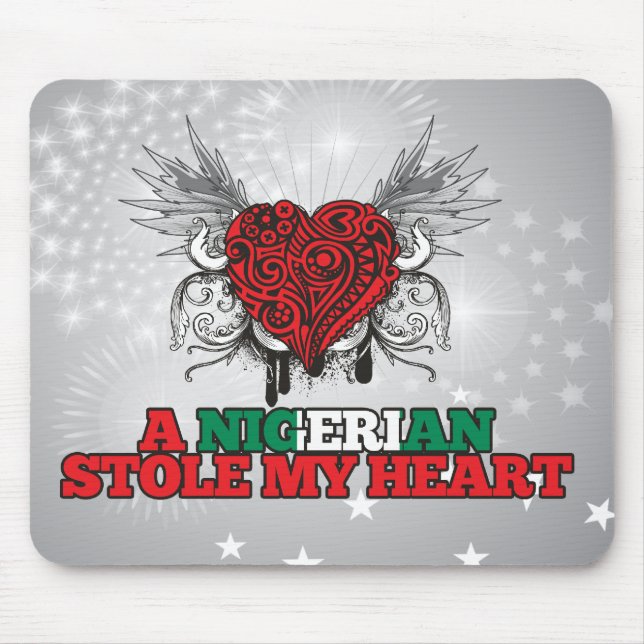Mousepad Uma estola nigeriana meu coração (Frente)