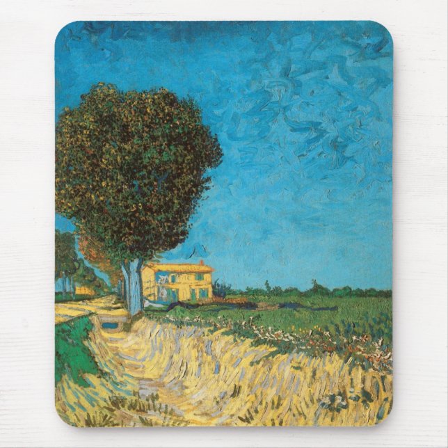 Mousepad Uma faixa perto de Arles, Vincent van Gogh (Frente)