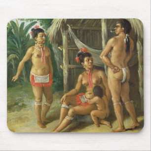 Mousepad Uma família do Carib das ilhas de Leeward fora de