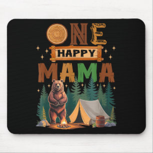 Mousepad Uma Feliz Mamãe Campista Aniversário de 1 Ano Urso