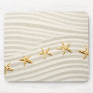 Mousepad Uma fileira do unstraight das estrelas do mar