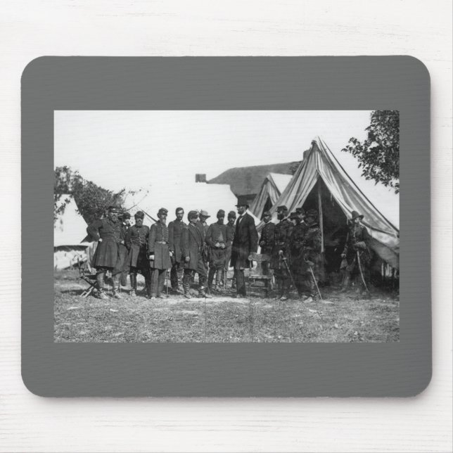 Mousepad Uma foto da guerra civil - Lincoln que endereça (Frente)