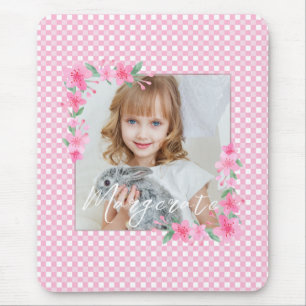 Mousepad Uma Fotografia Personalizada e Bonita, rosa
