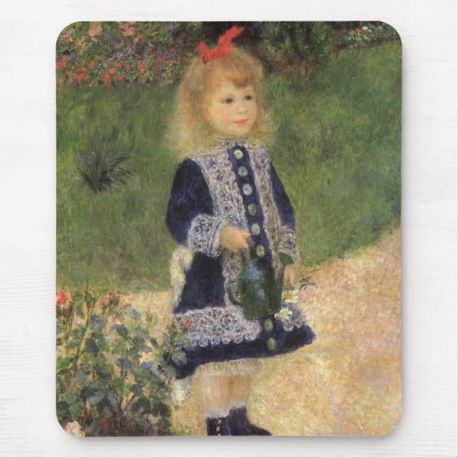 Mousepad Uma garota com lata de água por Pierre Renoir (Frente)