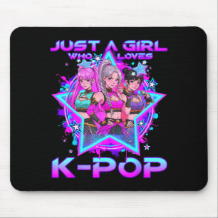 Mousepad Uma garota que ama k-pop crianças garotas k-pop an