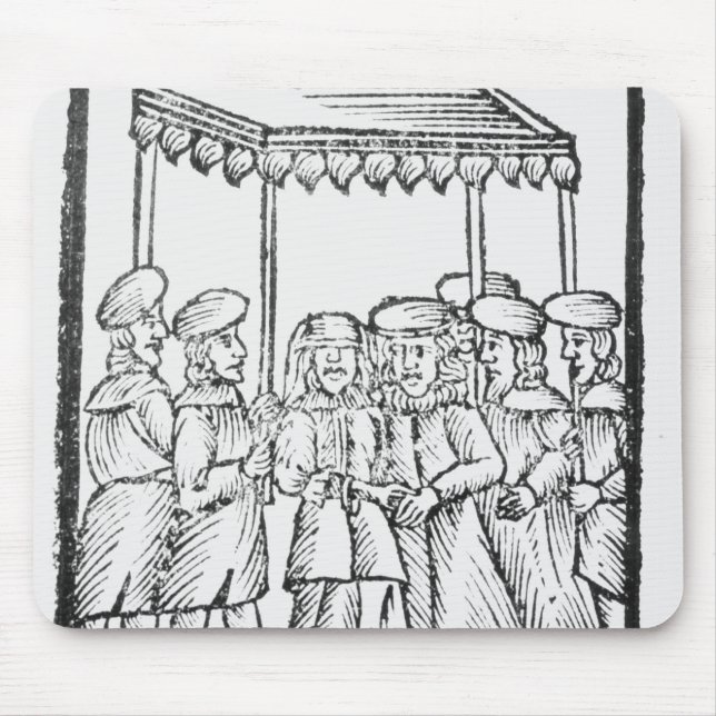 Mousepad Uma ilustração de um casamento judaico (Frente)