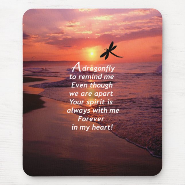 Mousepad Uma libélula para lembrar-me (Frente)