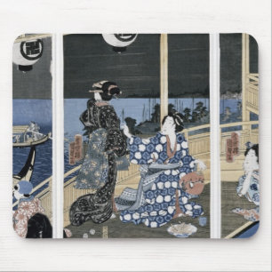 Mousepad Uma lua do outono sobre Fukagawa
